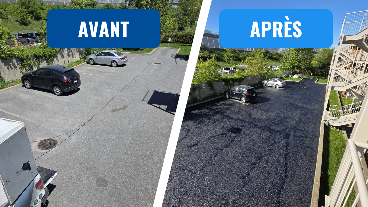 Avant après scellement asphalte